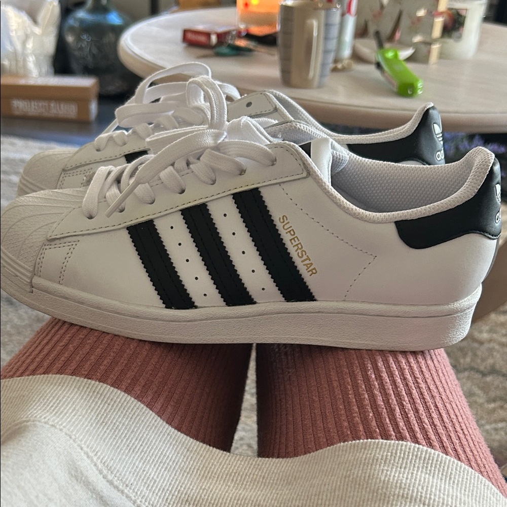 adidas White and Black Women's Shoes - Picture 4 of 4